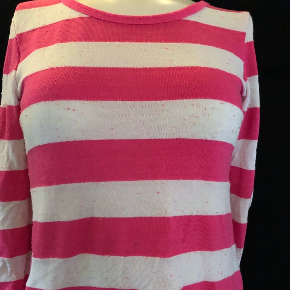 Pink & white stripped top